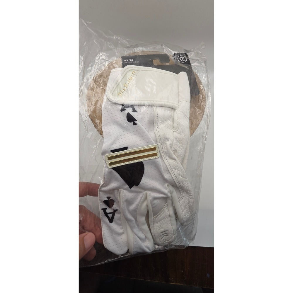 Warstic IK3 Pro Batting Gloves Ace Edition White Gold Adult XXL BG-IK3P-ACE-2XL